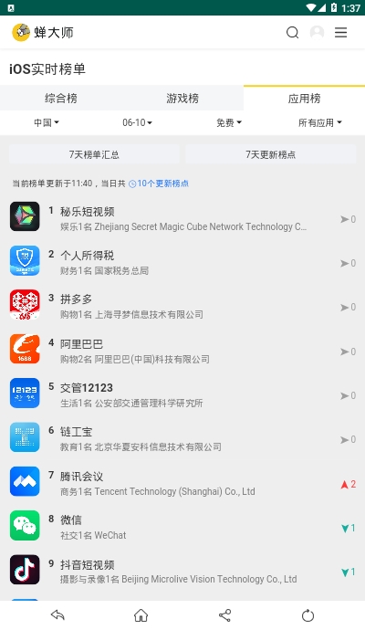 蝉大师aso工具查询